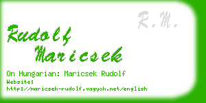 rudolf maricsek business card